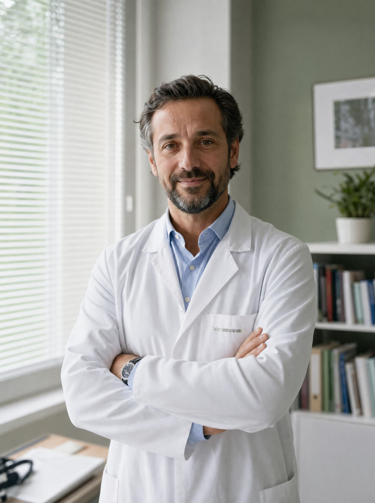 Medico uomo in studio
